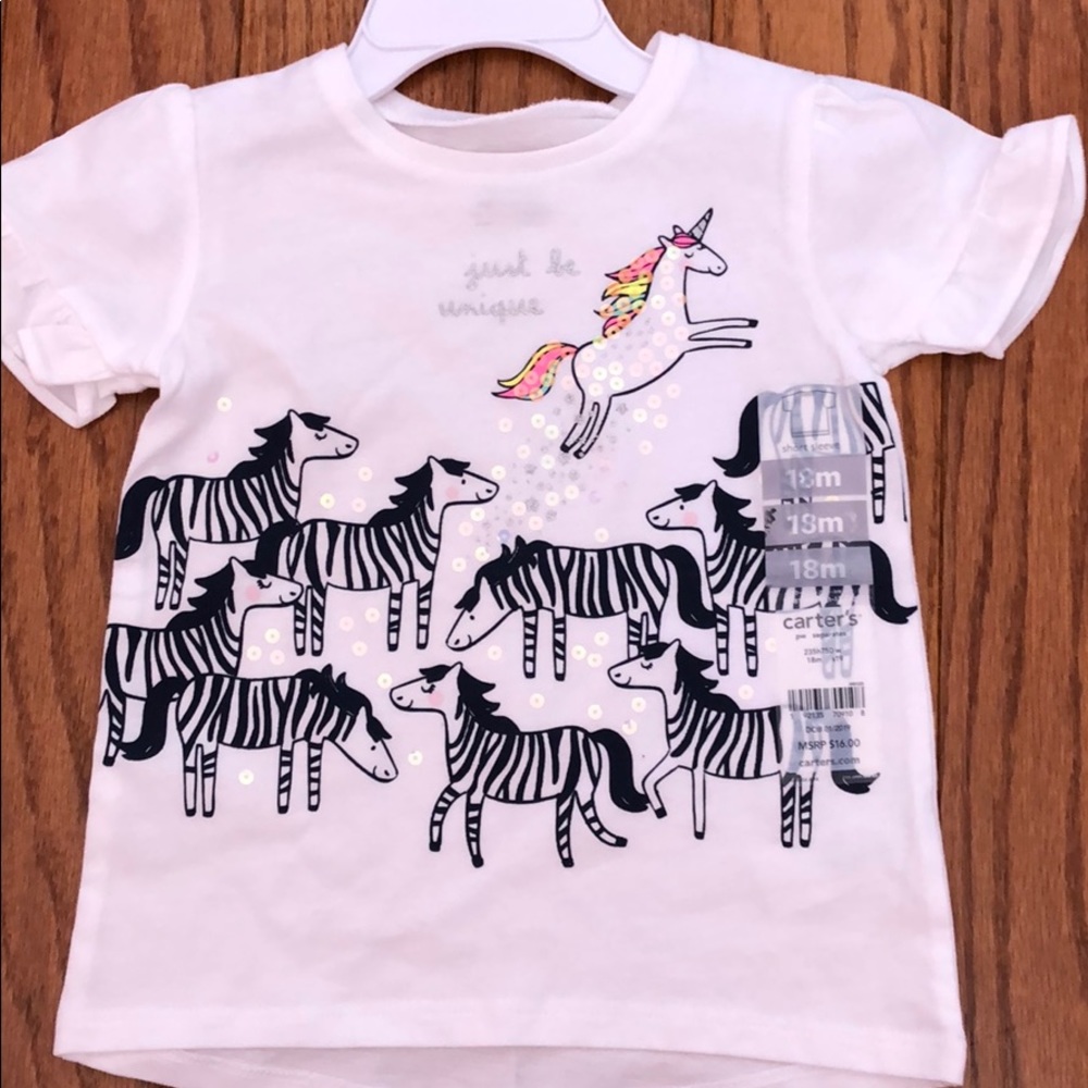 White unicorn shirt